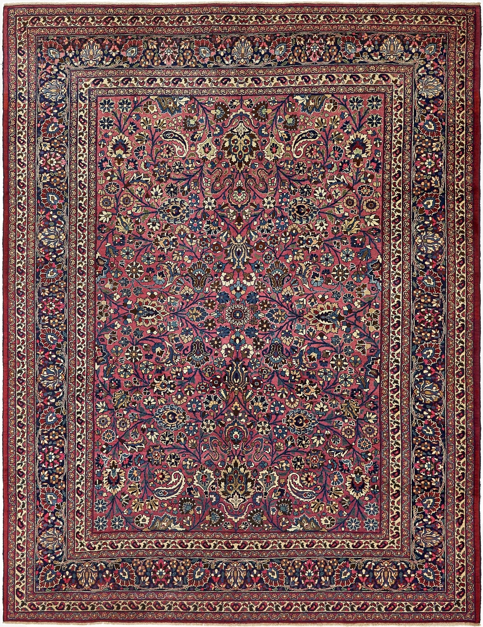  8' 10 x 11'  Hand Knotted Mashad Persian Wool Rug