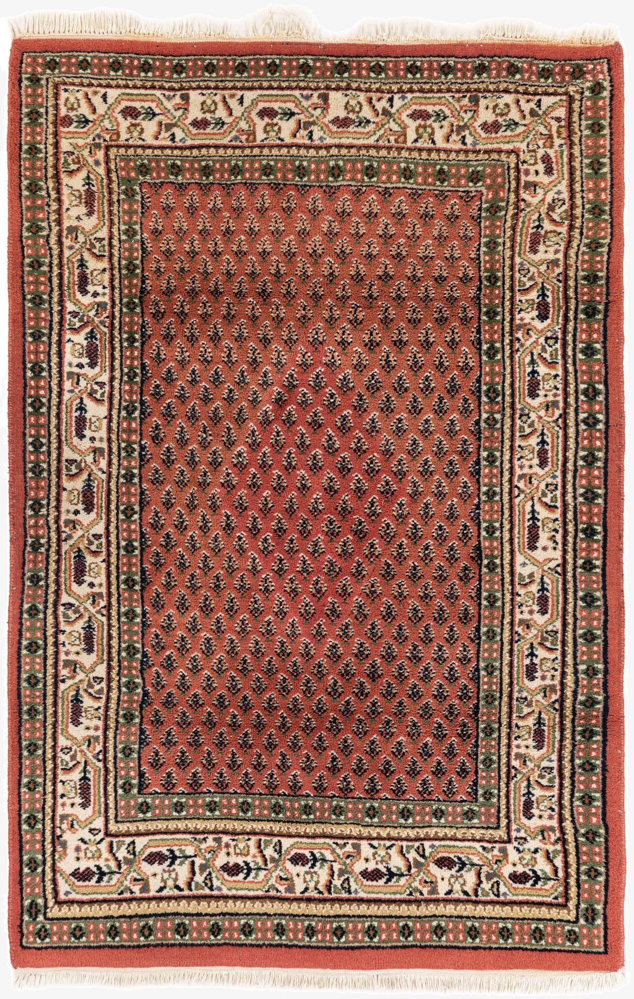  3' 11 x 6'  Hand Knotted Mir Wool Rug