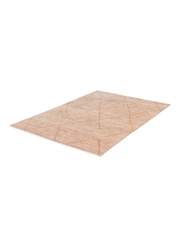 Detail image of  4' 7 x 6' 7  Hand Knotted Moroccan Wool Rug