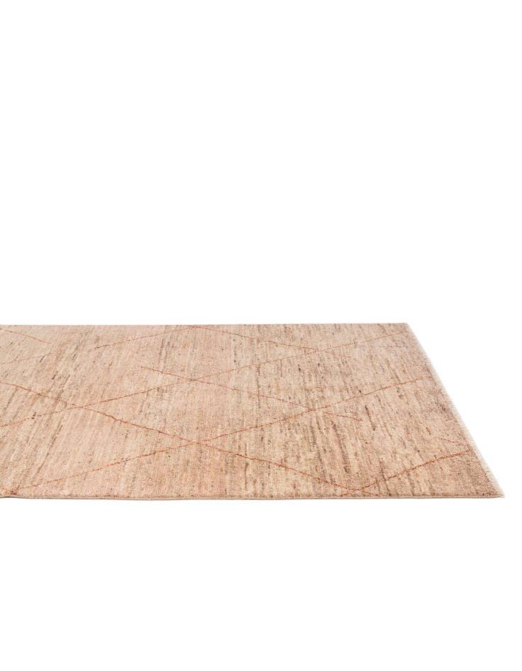 Detail image of  4' 7 x 6' 7  Hand Knotted Moroccan Wool Rug