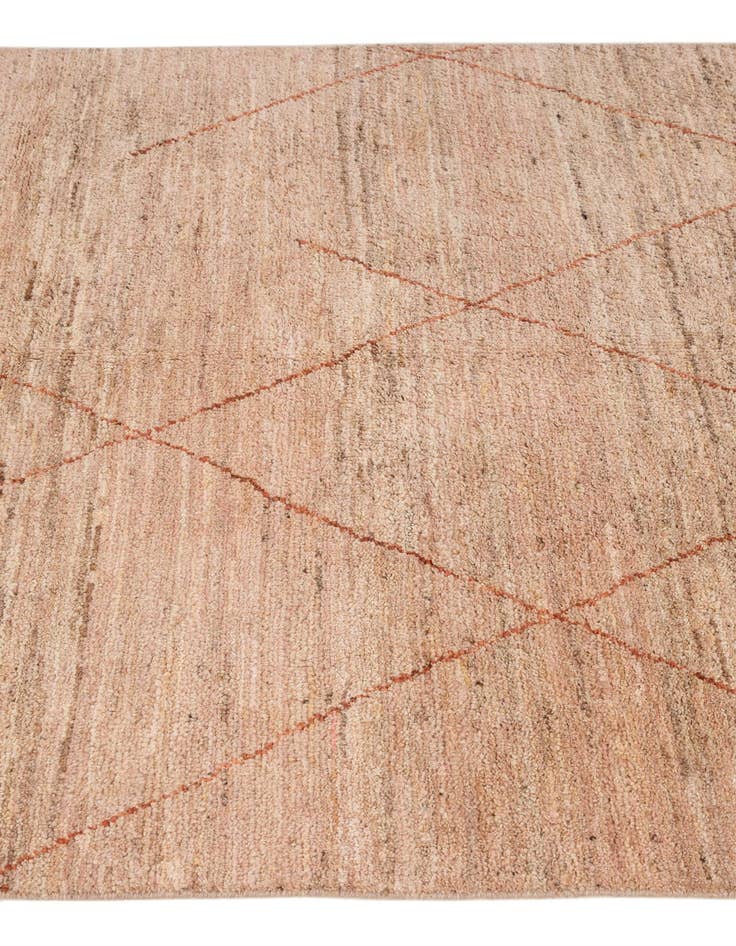 Detail image of  4' 7 x 6' 7  Hand Knotted Moroccan Wool Rug