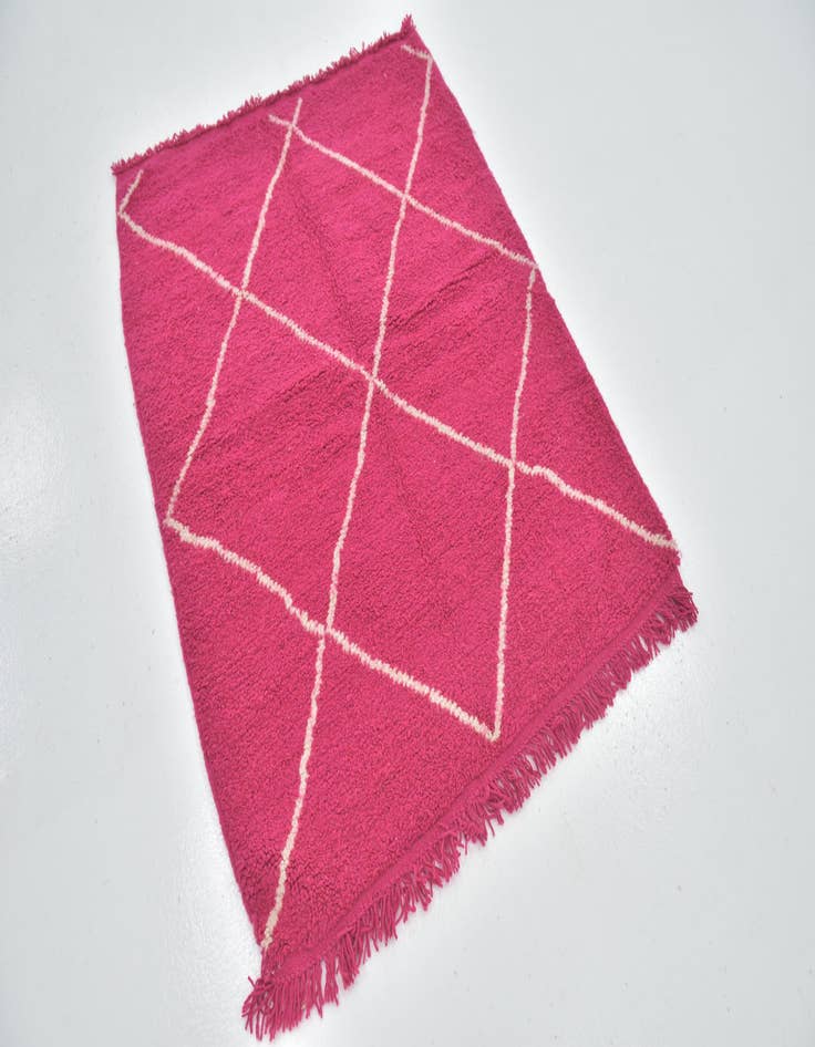 Detail image of  4' x 5' 2  Hand Knotted Moroccan Wool Rug