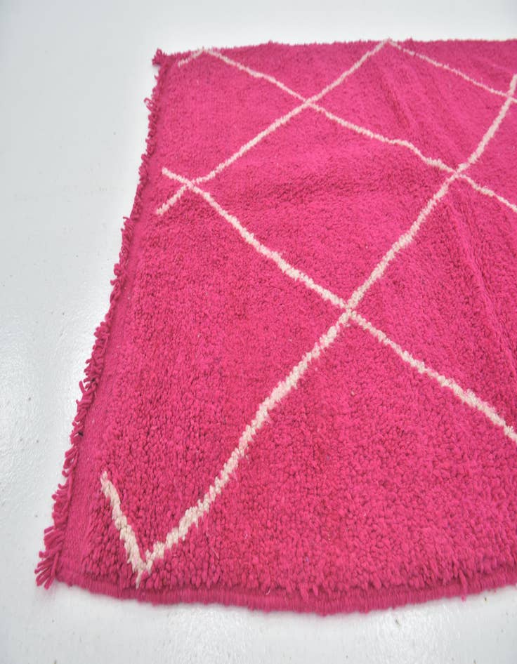 Detail image of  4' x 5' 2  Hand Knotted Moroccan Wool Rug