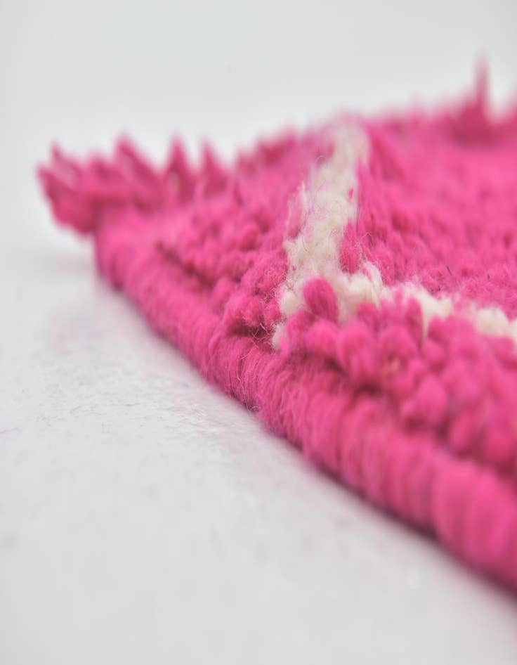 Detail image of  4' x 5' 2  Hand Knotted Moroccan Wool Rug