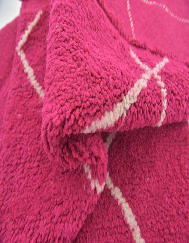 Detail image of  4' x 5' 2  Hand Knotted Moroccan Wool Rug