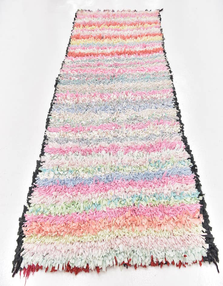 Detail image of  4' 6 x 8'  Hand Knotted Moroccan Wool Rug