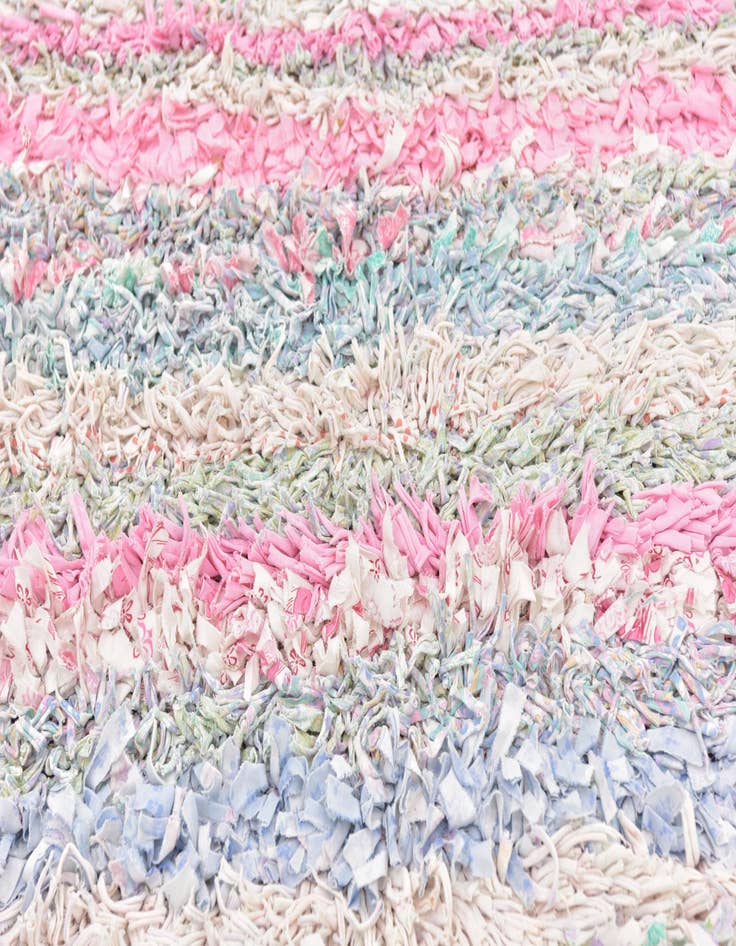 Detail image of  4' 6 x 8'  Hand Knotted Moroccan Wool Rug