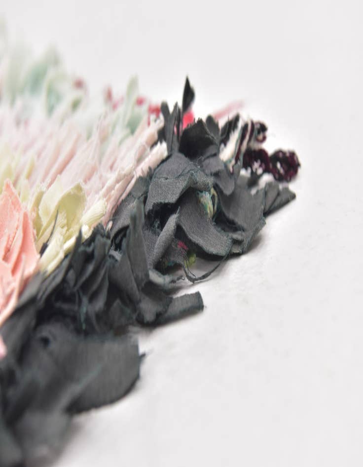 Detail image of  4' 6 x 8'  Hand Knotted Moroccan Wool Rug