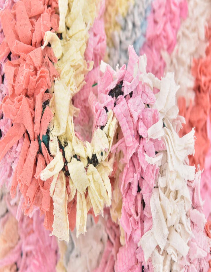 Detail image of  4' 6 x 8'  Hand Knotted Moroccan Wool Rug