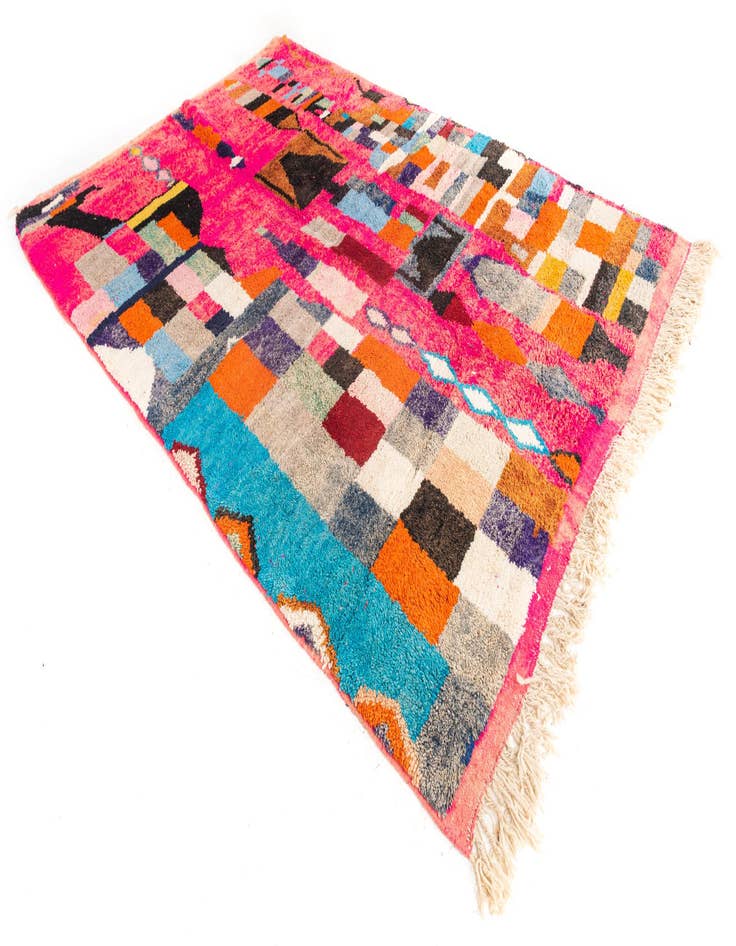 Detail image of  6' 9 x 9' 10  Hand Knotted Moroccan Wool Rug