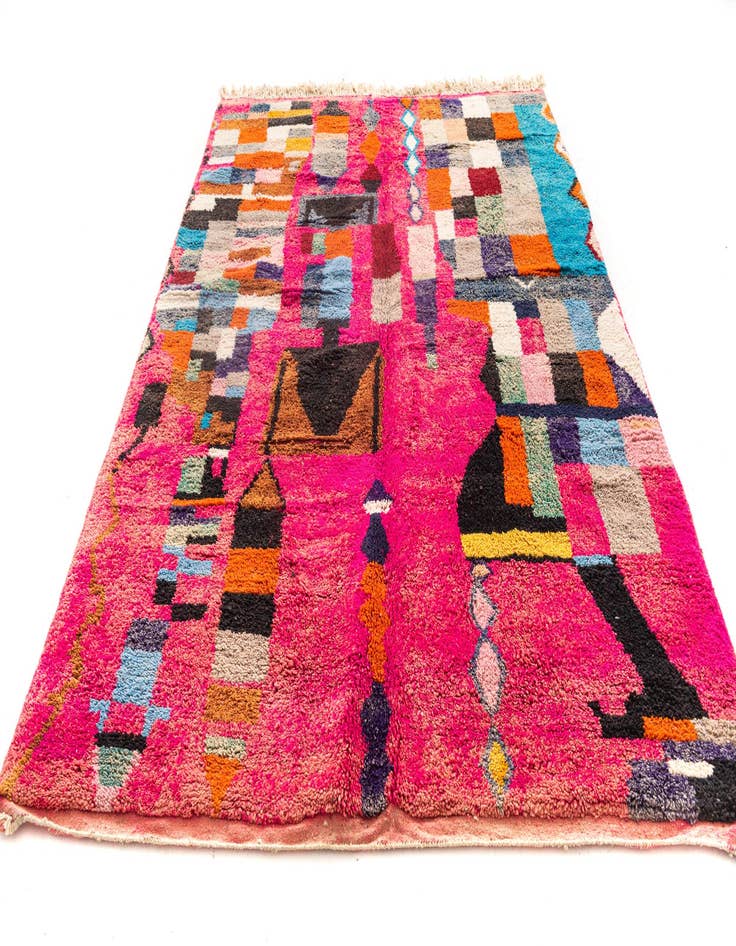 Detail image of  6' 9 x 9' 10  Hand Knotted Moroccan Wool Rug