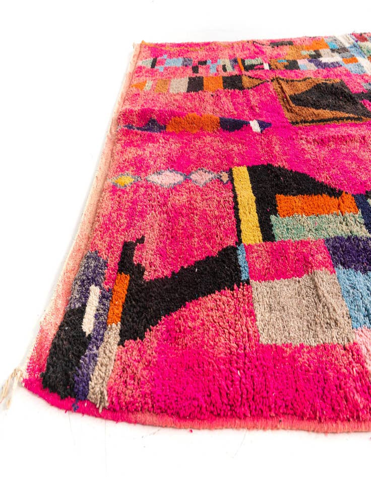 Detail image of  6' 9 x 9' 10  Hand Knotted Moroccan Wool Rug