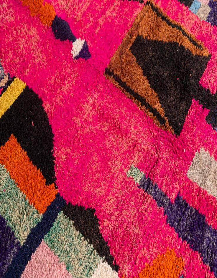 Detail image of  6' 9 x 9' 10  Hand Knotted Moroccan Wool Rug