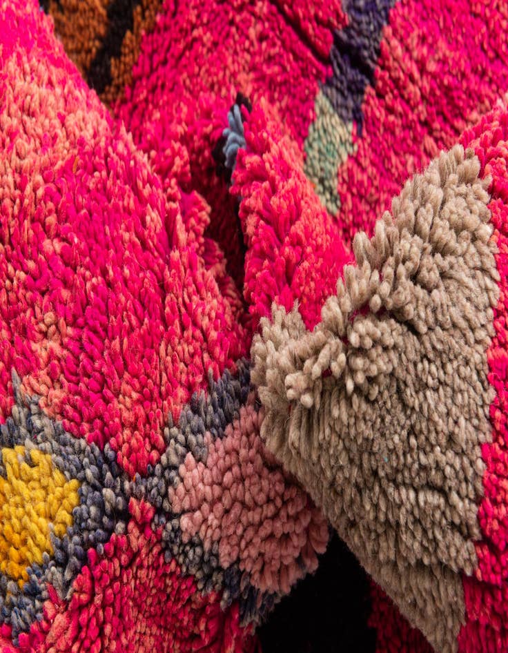 Detail image of  6' 9 x 9' 10  Hand Knotted Moroccan Wool Rug