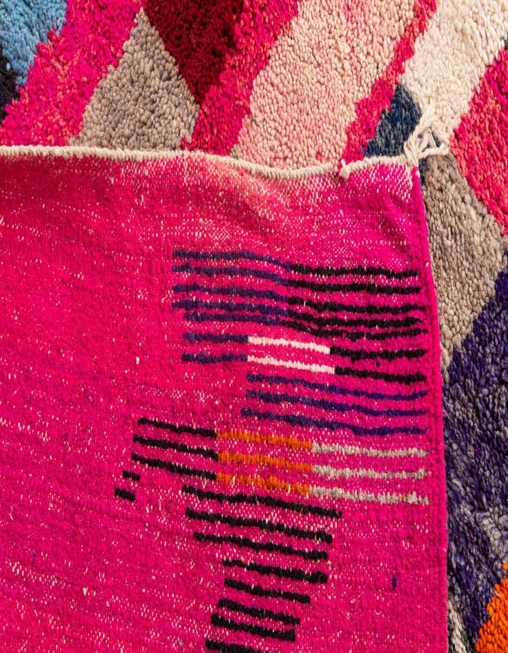 Detail image of  6' 9 x 9' 10  Hand Knotted Moroccan Wool Rug