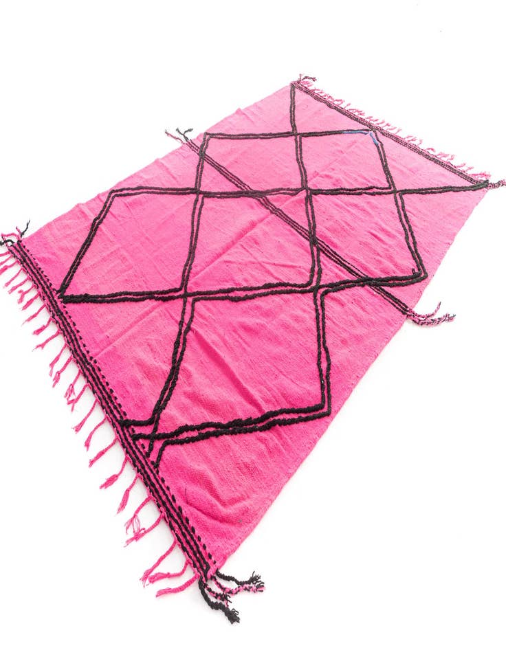 Detail image of  7' x 9' 6  Hand Knotted Moroccan Wool Rug