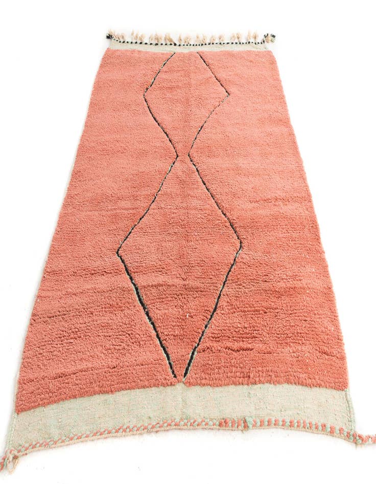 Detail image of  5' 8 x 8'  Hand Knotted Moroccan Wool Rug