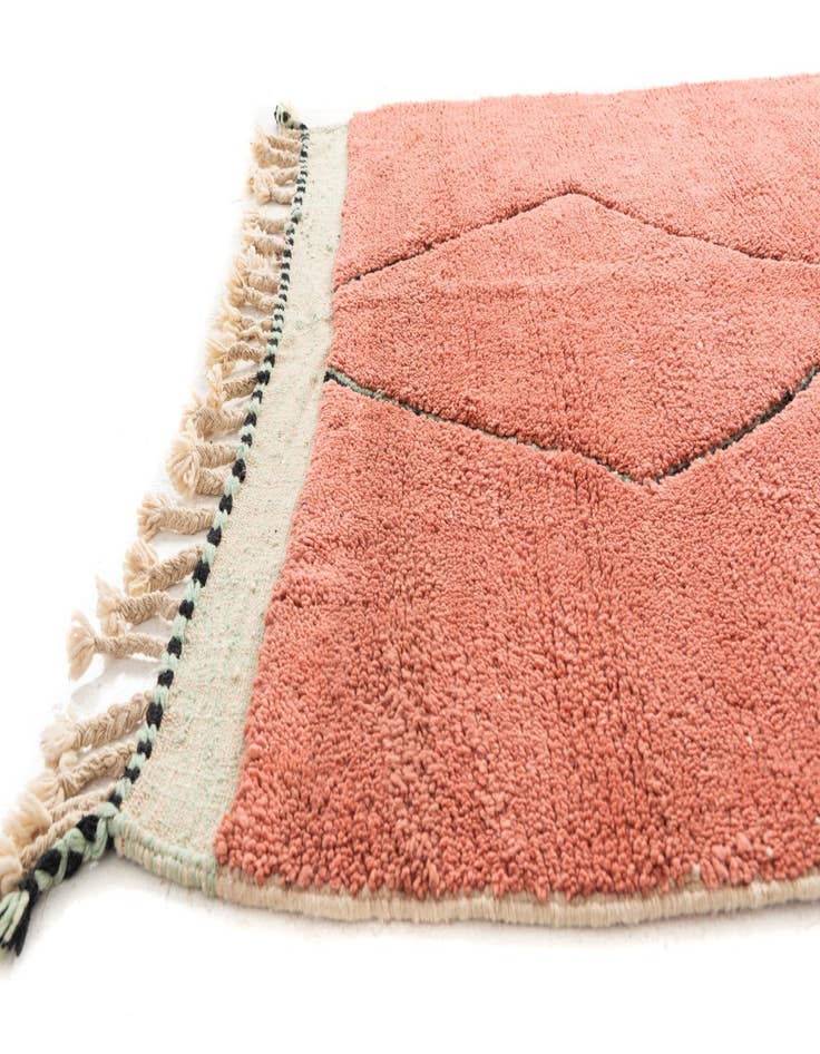 Detail image of  5' 8 x 8'  Hand Knotted Moroccan Wool Rug