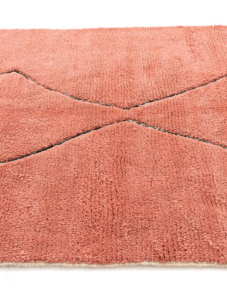 Detail image of  5' 8 x 8'  Hand Knotted Moroccan Wool Rug