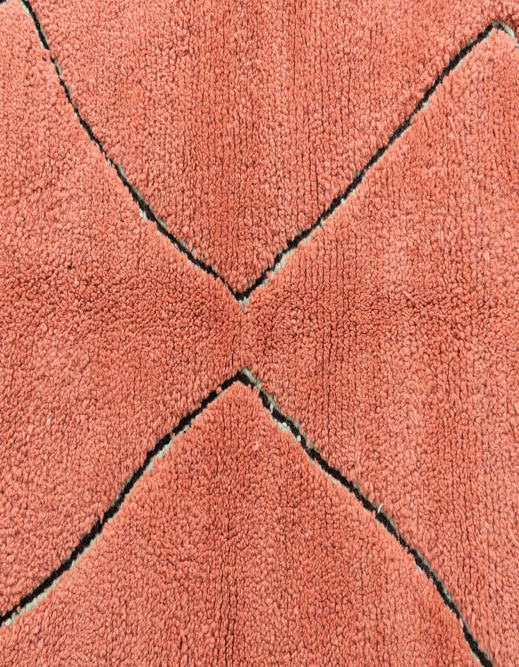 Detail image of  5' 8 x 8'  Hand Knotted Moroccan Wool Rug