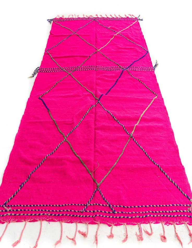 Detail image of  6' 5 x 10'  Hand Knotted Moroccan Wool Rug