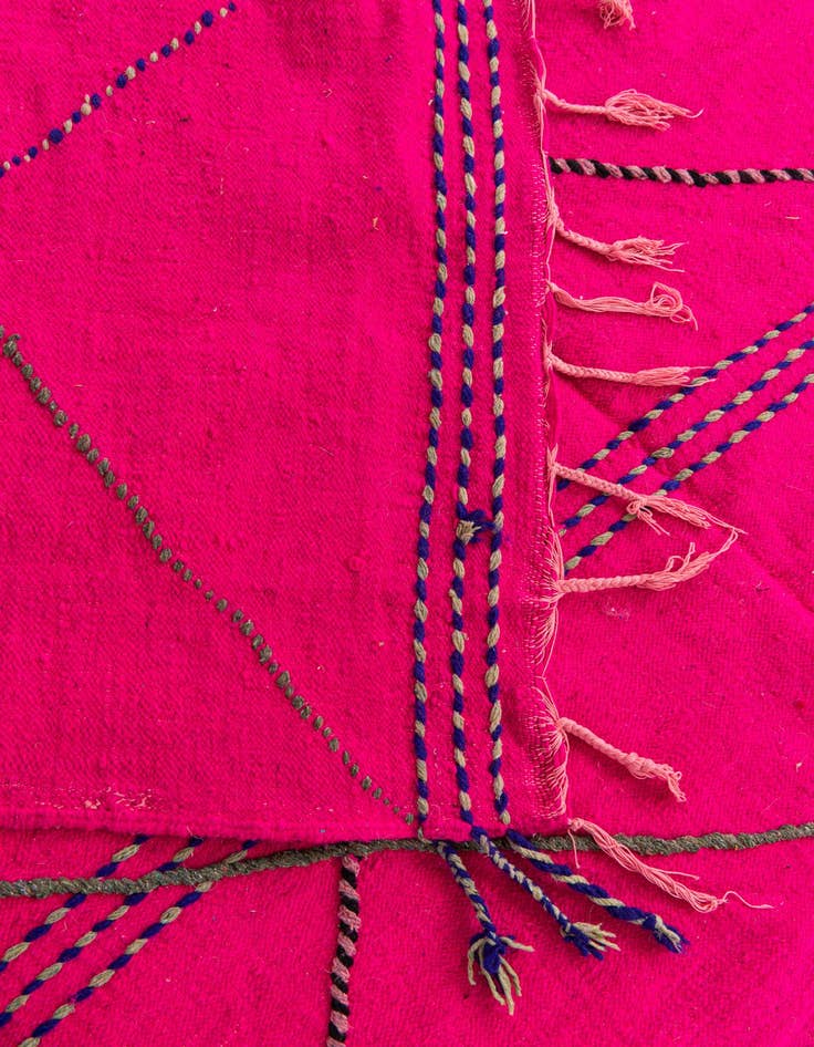 Detail image of  6' 5 x 10'  Hand Knotted Moroccan Wool Rug