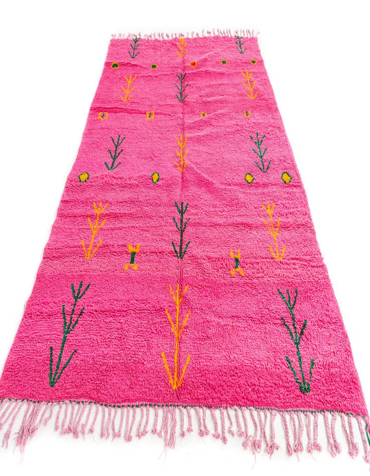 Detail image of  6' 3 x 9' 2  Hand Knotted Moroccan Wool Rug