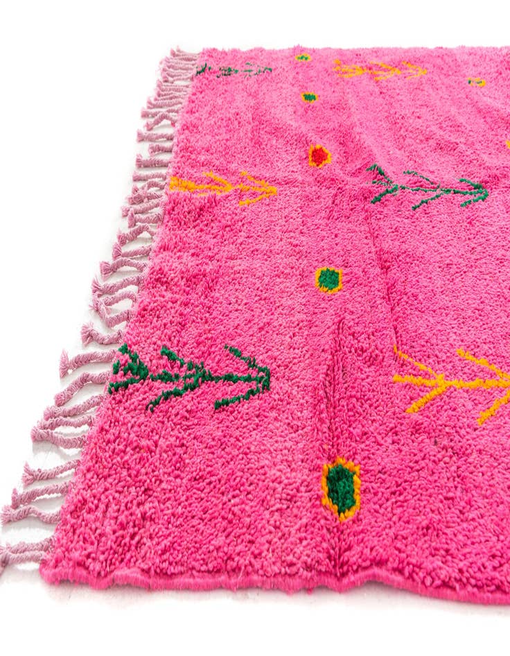 Detail image of  6' 3 x 9' 2  Hand Knotted Moroccan Wool Rug