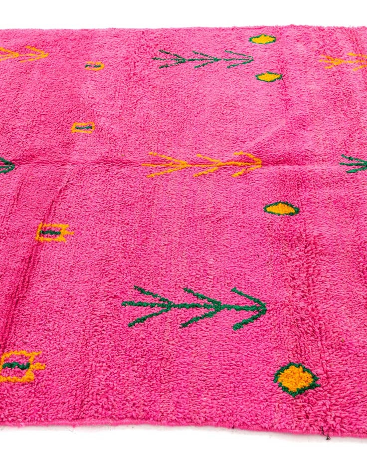 Detail image of  6' 3 x 9' 2  Hand Knotted Moroccan Wool Rug