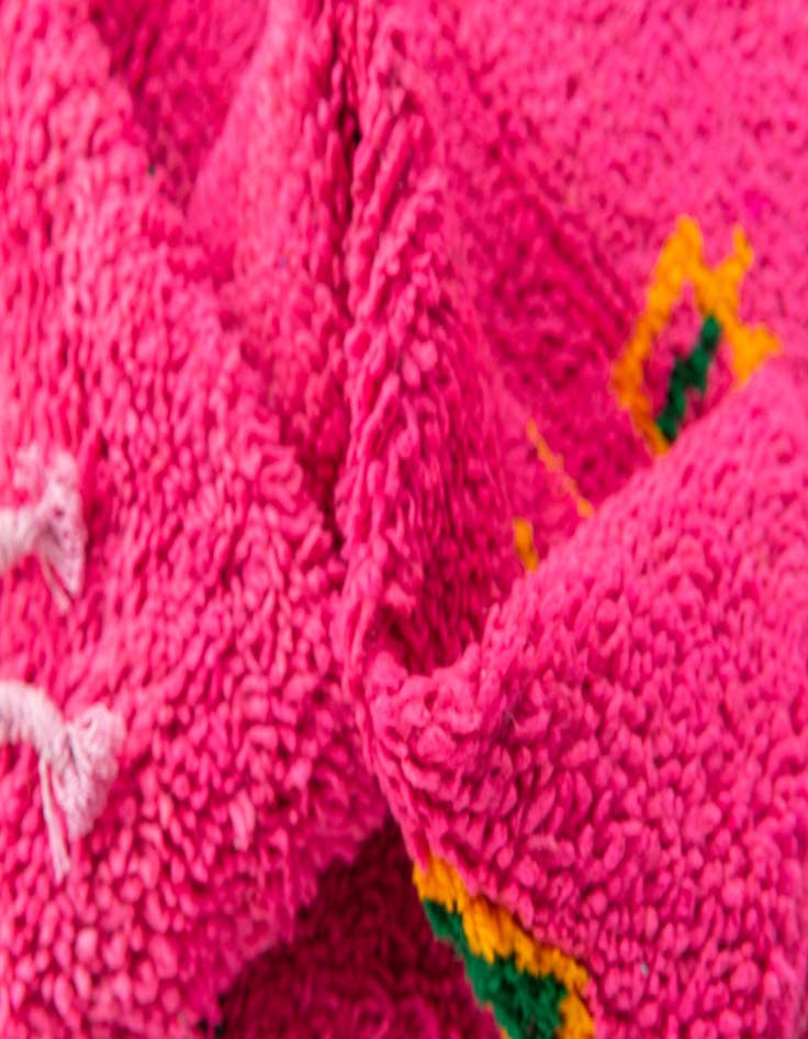 Detail image of  6' 3 x 9' 2  Hand Knotted Moroccan Wool Rug