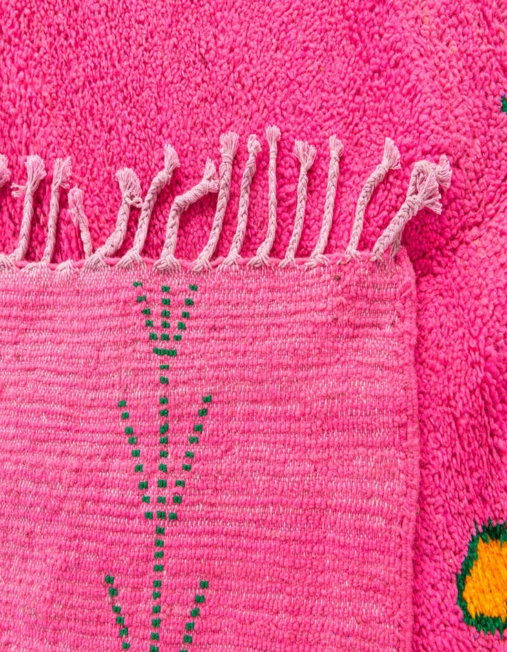 Detail image of  6' 3 x 9' 2  Hand Knotted Moroccan Wool Rug