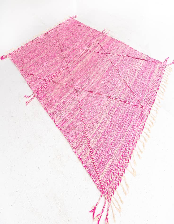 Detail image of  6' 7 x 10'  Hand Knotted Moroccan Wool Rug