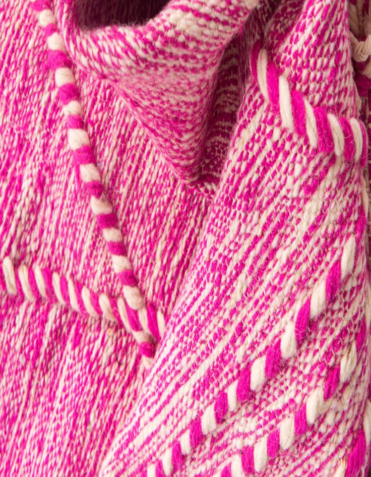 Detail image of  6' 7 x 10'  Hand Knotted Moroccan Wool Rug