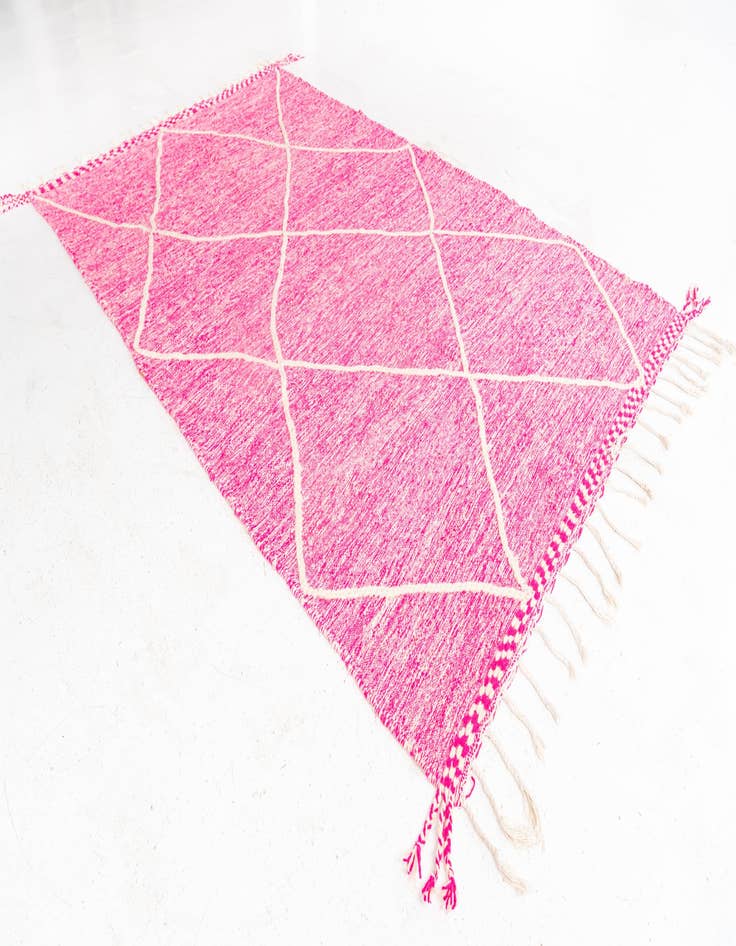 Detail image of  6' 4 x 10' 7  Hand Knotted Moroccan Wool Rug