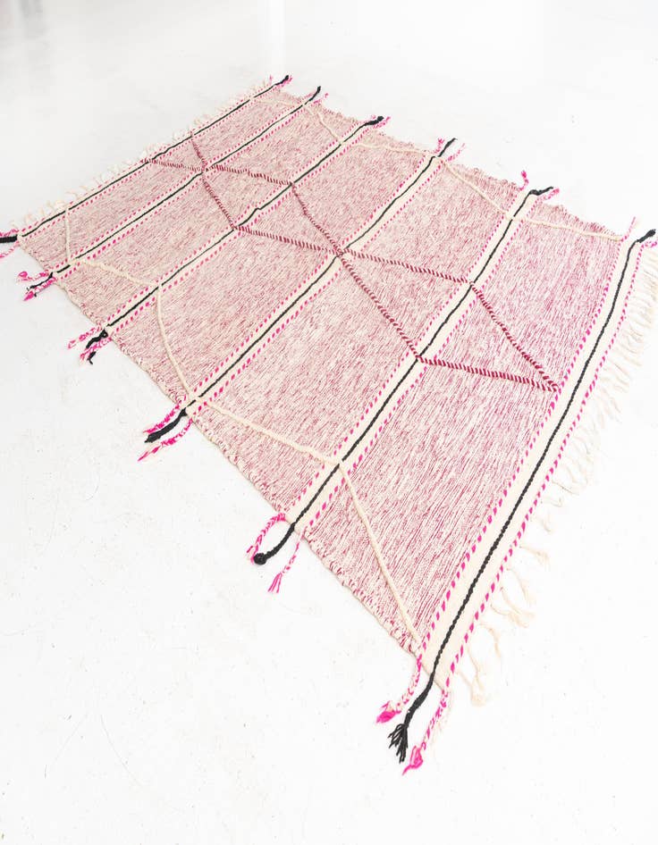 Detail image of  6' 10 x 9' 7  Hand Knotted Moroccan Wool Rug