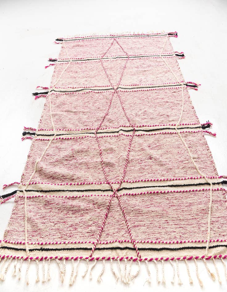 Detail image of  6' 10 x 9' 7  Hand Knotted Moroccan Wool Rug