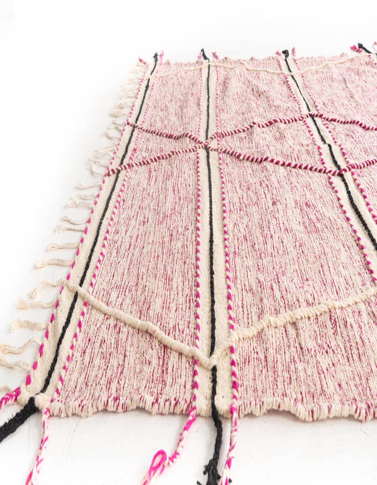 Detail image of  6' 10 x 9' 7  Hand Knotted Moroccan Wool Rug