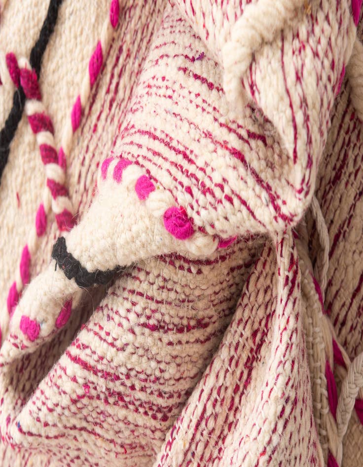 Detail image of  6' 10 x 9' 7  Hand Knotted Moroccan Wool Rug