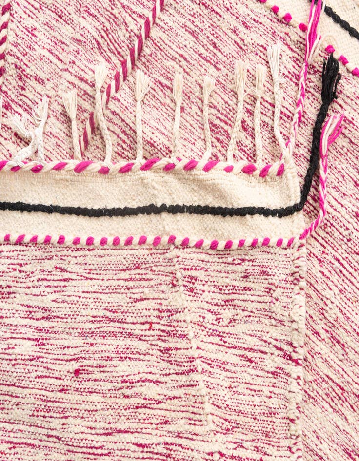 Detail image of  6' 10 x 9' 7  Hand Knotted Moroccan Wool Rug