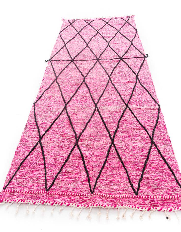 Detail image of  6' 6 x 10' 7  Hand Knotted Moroccan Wool Rug