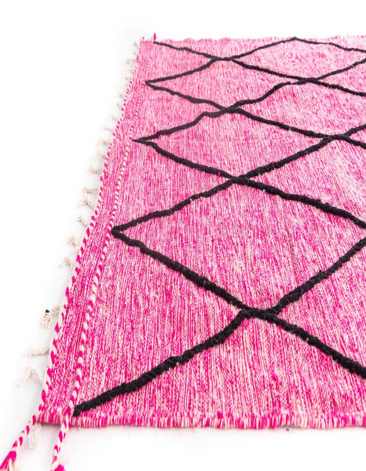 Detail image of  6' 6 x 10' 7  Hand Knotted Moroccan Wool Rug