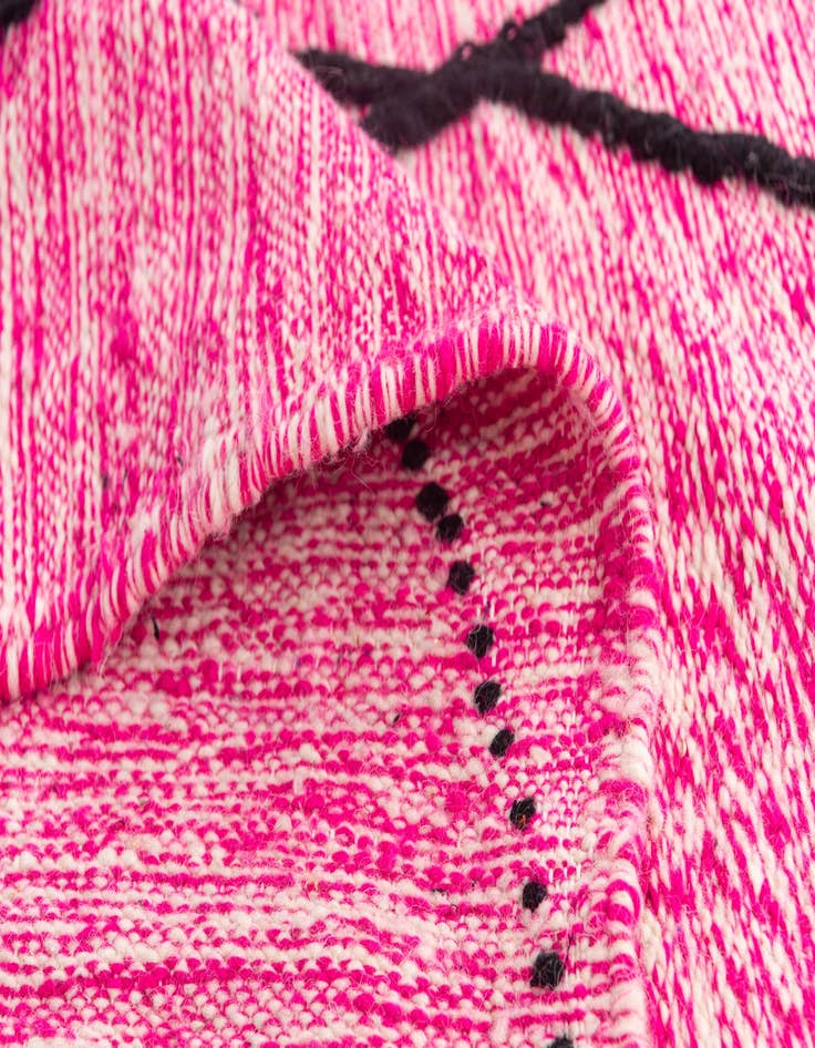 Detail image of  6' 6 x 10' 7  Hand Knotted Moroccan Wool Rug