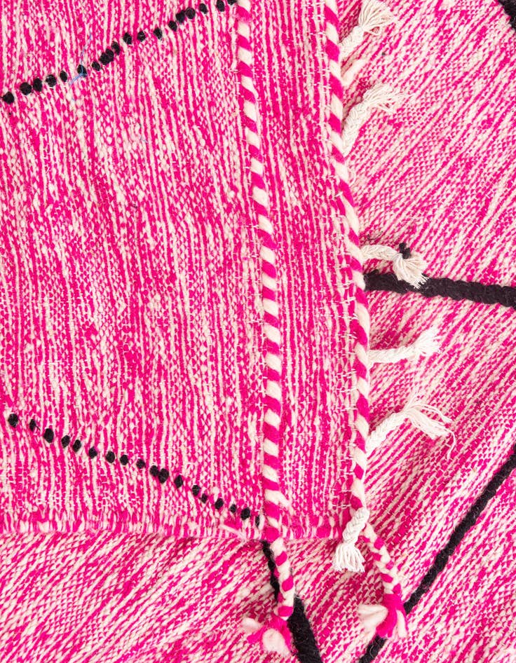 Detail image of  6' 6 x 10' 7  Hand Knotted Moroccan Wool Rug