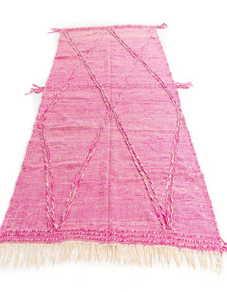 Detail image of  6' 9 x 10'  Hand Knotted Moroccan Wool Rug