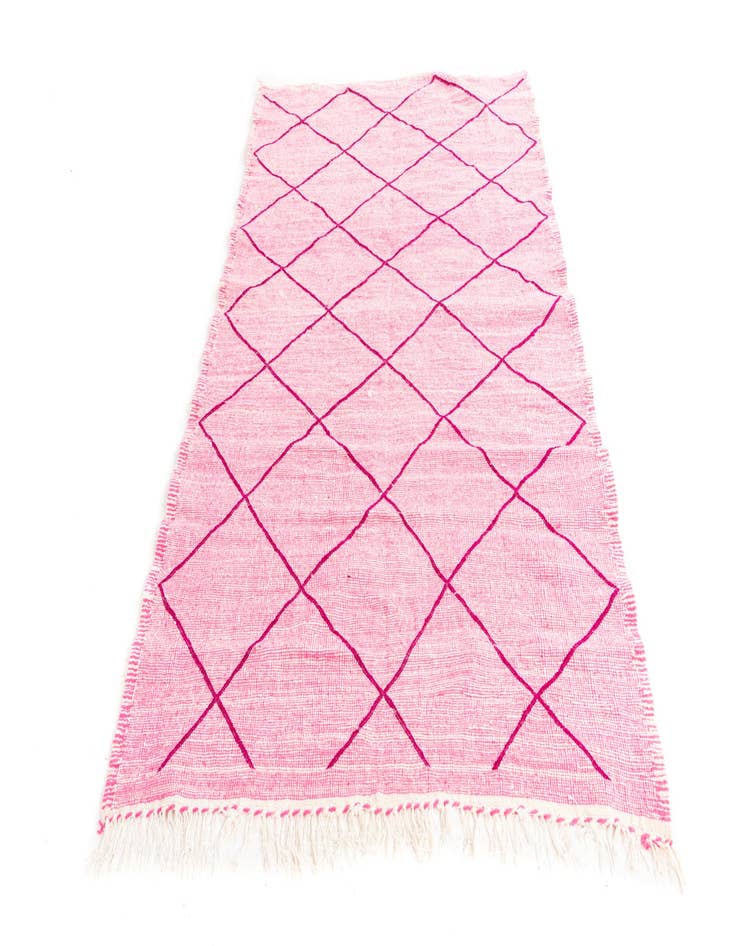 Detail image of  4' 8 x 7' 8  Hand Knotted Moroccan Wool Rug