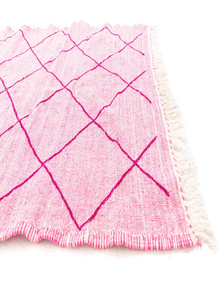 Detail image of  4' 8 x 7' 8  Hand Knotted Moroccan Wool Rug