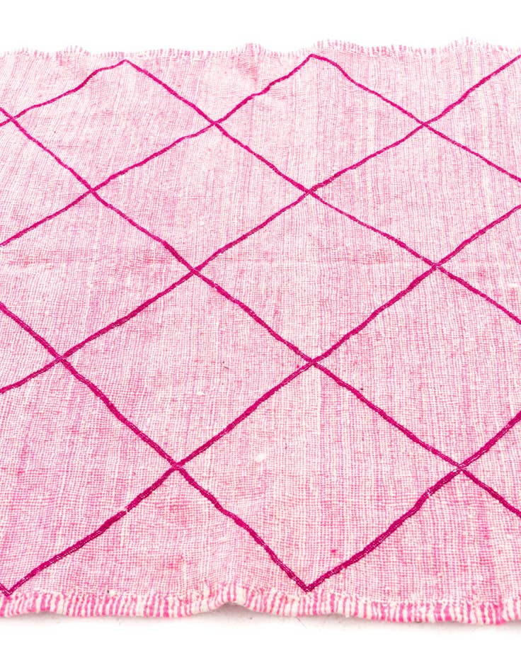 Detail image of  4' 8 x 7' 8  Hand Knotted Moroccan Wool Rug