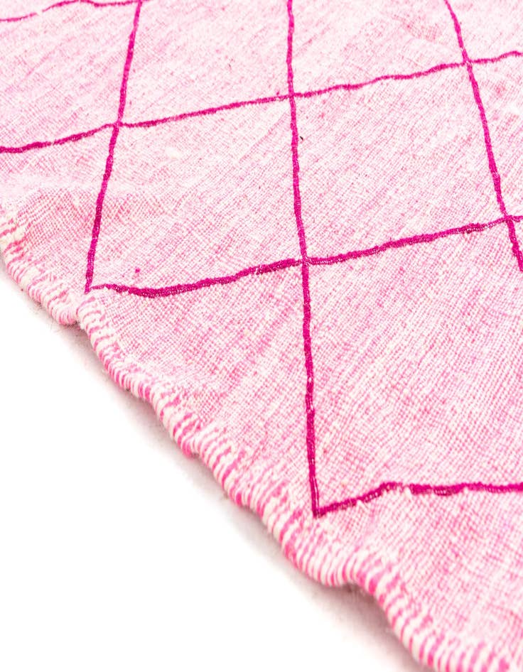 Detail image of  4' 8 x 7' 8  Hand Knotted Moroccan Wool Rug