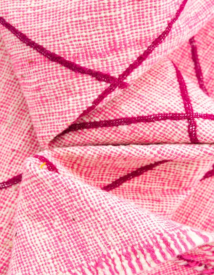 Detail image of  4' 8 x 7' 8  Hand Knotted Moroccan Wool Rug