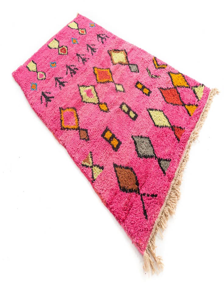 Detail image of  4' 10 x 8' 3  Hand Knotted Moroccan Wool Rug